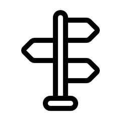 Direction Board Line Icon