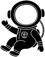 spaceship illustration astronaut silhouette planet logo space icon cosmos outline cosmonaut galaxy rocket astronomy science universe star spaceman moon shape rocket astronomy for vector graphic backgr