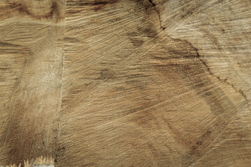 Wood texture of cut tree trunk, Tree rings old weathered wood texture with the cross section of a...