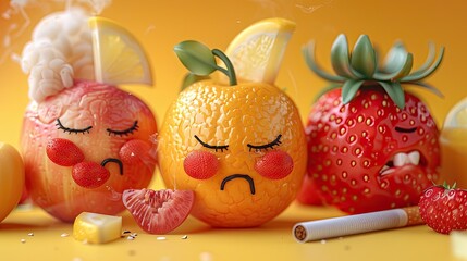 Greeting Card and Banner Design for Social Media and Educational Purpose of National No Smoke Day Background