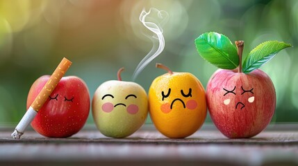 Greeting Card and Banner Design for Social Media and Educational Purpose of National No Smoke Day Background