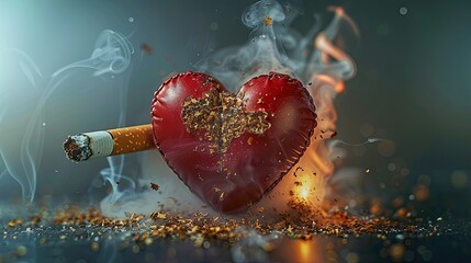 Greeting Card and Banner Design for Social Media and Educational Purpose of National No Smoke Day Background