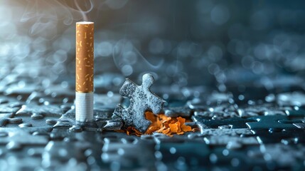 Greeting Card and Banner Design for Social Media and Educational Purpose of National No Smoke Day Background