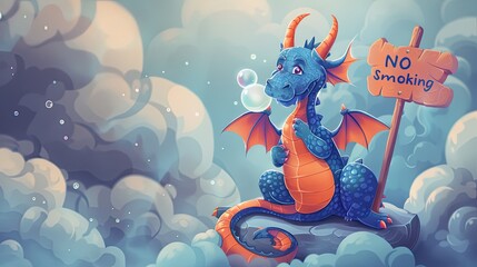 Greeting Card and Banner Design for Social Media and Educational Purpose of National No Smoke Day Background