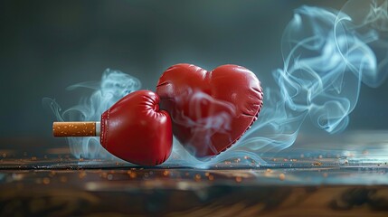 Greeting Card and Banner Design for Social Media and Educational Purpose of National No Smoke Day Background