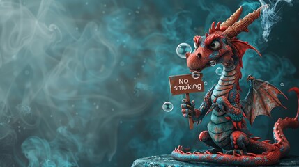 Greeting Card and Banner Design for Social Media and Educational Purpose of National No Smoke Day Background