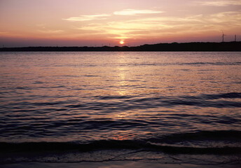 Sunset Over the Quiet Sea