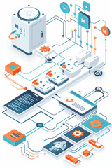 Obraz premium The concept of process automation