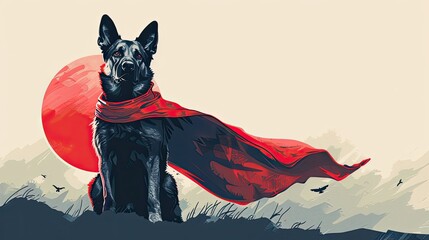 Greeting Card and Banner Design for National K9 Day Background