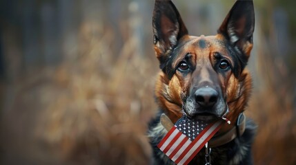 Obraz premium Greeting Card and Banner Design for National K9 Day Background