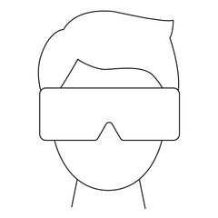 Virtual reality icon stock illustration