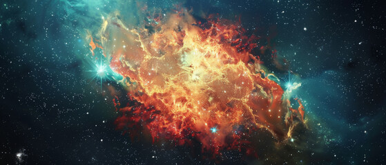 Fototapeta na wymiar The Crab Nebula is a supernova remnant and pulsar wind nebula in the constellation of Taurus