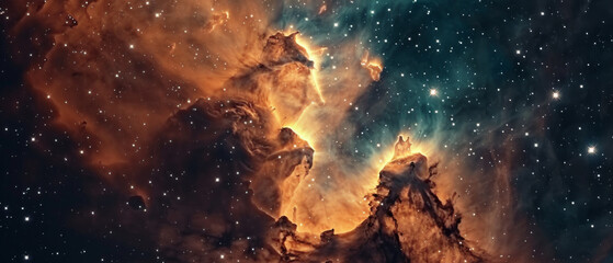 The Eagle Nebula is a young open cluster of stars in the constellation - obrazy, fototapety, plakaty
