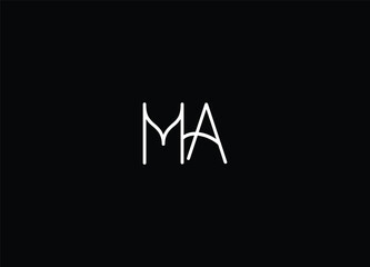 MA  letter logo deign and monogram logo