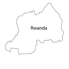 rwanda map icon vector