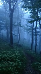 Obraz premium Misty forest