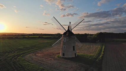 Old windmill of Great Haseley in South Oxfordshire, England, Jun 2023