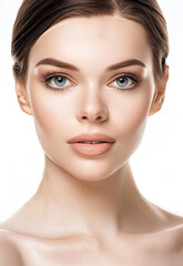 Obraz premium Photo portrait of young beautiful female sexy woman model face 