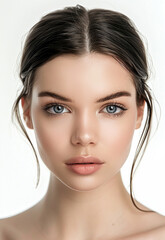 Fototapeta premium Photo portrait of young beautiful female sexy woman model face