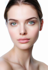 Obraz premium Photo portrait of young beautiful female sexy woman model face 