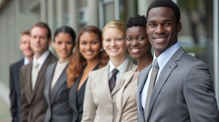 Group of successful employees.