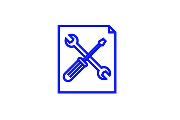 Isolated working tools illustration in line style design. Vector illustration.	