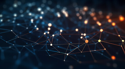 Technology abstract background of interconnection network grid