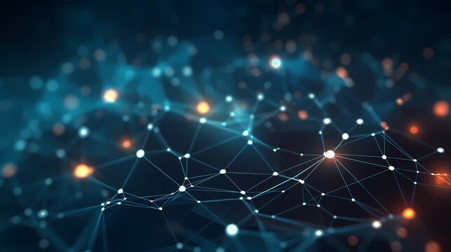 Technology abstract background of interconnection network grid