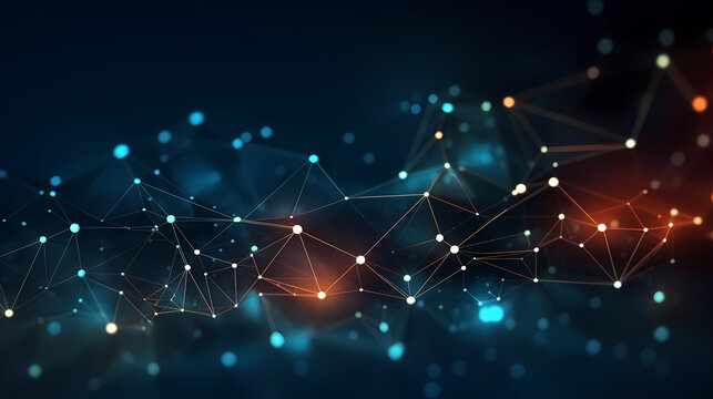 Technology abstract background of interconnection network grid