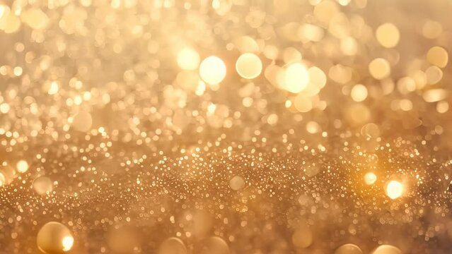 Abstract gold bokeh background. Christmas and New Year holidays concept, golden glitter vintage lights background. gold and silver, AI Generated