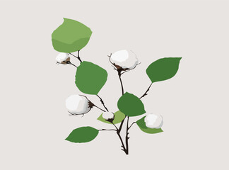 Handdrawn Vector Watercolour style, nature illustration. Set of leaves and branches, Imitation of watercolor, isolated on white.