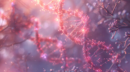 DNA molecules background, generative ai - obrazy, fototapety, plakaty
