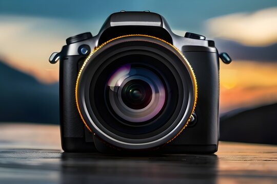 camera lens HD 8K wallpaper Stock Photographic Image Generative AI
