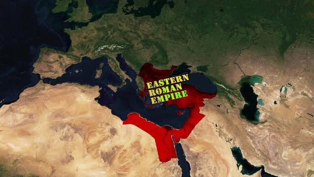 Map of the  Eastern Roman around 400 AD. Eastern Roman map.