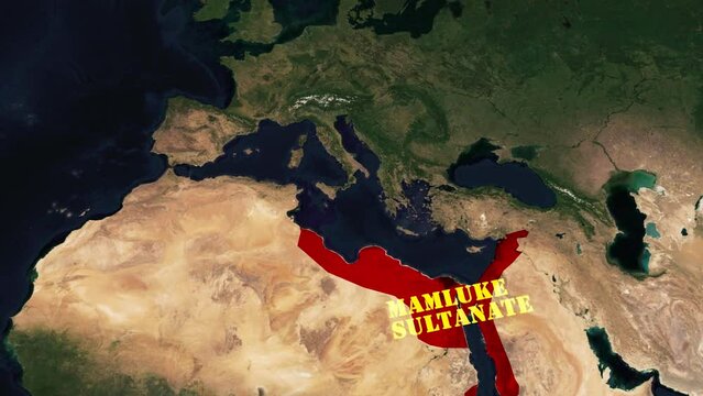 Map of the Mamluke Sultanate  around 1500 AD.Mamluke Sultanate map.