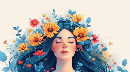 Mental Health Awareness, Illustrate mental health support and awareness initiatives to reduce stigma and promote mental well-being