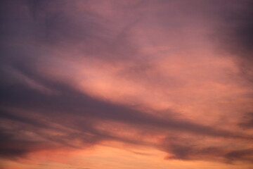 beautiful afterglow in sky. ethereal sunset glow background