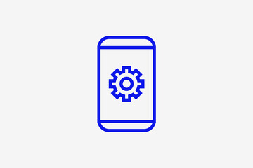 phone options illustration in line style design. Vector illustration.	