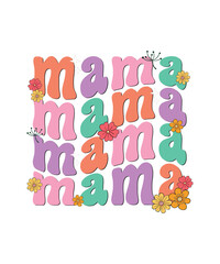 Mama t shirt design print template