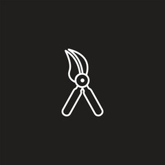Secateurs cuts plant icon. Outline secateurs cuts plant vector icon for web design isolated