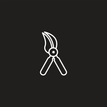recommend clip art: Secateurs cuts plant icon. Outline secateurs cuts plant vector icon for web design isolated