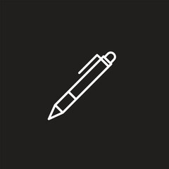 Pen Icon Vector Illustration Isolated On black background
