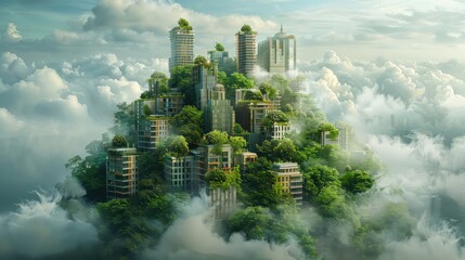 Foundation of Change, Depict the building blocks of sustainable development and environmental conservation