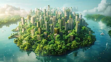 Foundation of Change, Depict the building blocks of sustainable development and environmental conservation