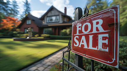 Obraz premium Housing market - home sales data - real estate - realtor - home for sale - house prices - inflation - closing costs - realtor - neighborhood - subdivision