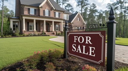 Fototapeta premium Housing market - home sales data - real estate - realtor - home for sale - house prices - inflation - closing costs - realtor - neighborhood - subdivision