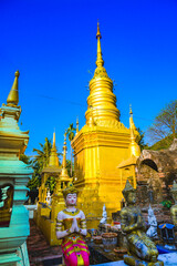 Fototapeta premium Wat Thawai at Hang Dong District of Chiang Mai Province