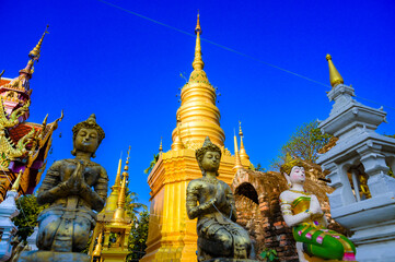 Naklejka premium Wat Thawai at Hang Dong District of Chiang Mai Province