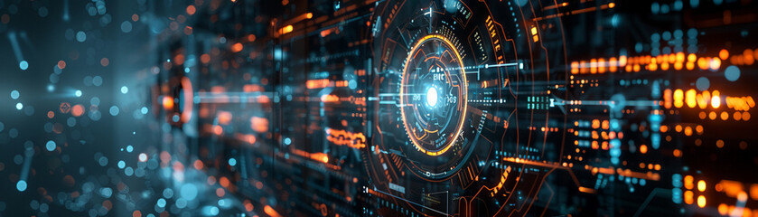 Futuristic educational journey in digital polygons