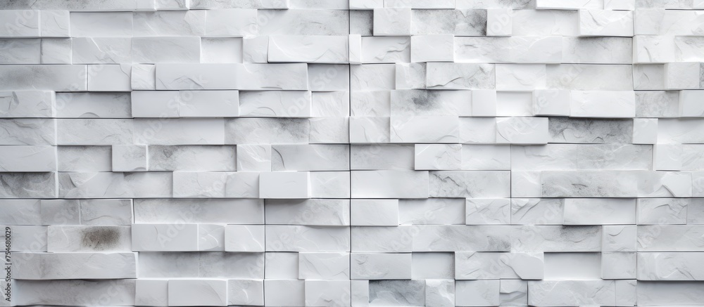 Poster a white marble wall featuring a precise pattern of squares. the squares are evenly spaced and create